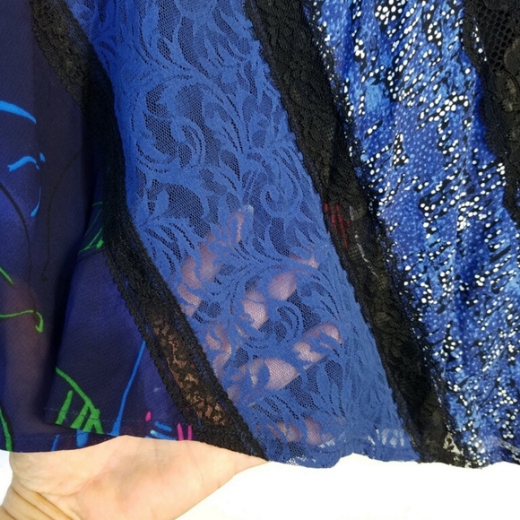 FRANCESCA Rose Maxi Skirt Mix Print Panels Boho Festival Size L - EUC! - Picture 8 of 15